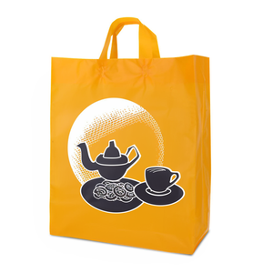 Compras al por mayor promocional impermeable de alta calidad de negocios de etiqueta privada HDPE mango restaurante bolsa de entrega de comida - Product Image 1