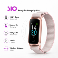 Bracelet intelligent avec écran TFT tactile fin, portée sans fil de 5 à 10 mètres, fréquence cardiaque, oxygène sanguin, sangle à boucle, iOS, 50g, échantillon
