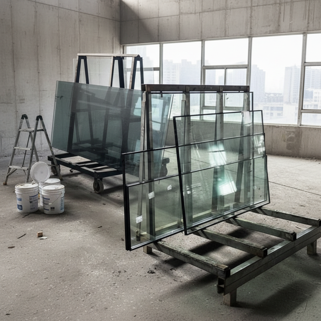 High Transmission Efficiency Low-E Glass | Clear View Industrial Curtain Wall Superior Thermal Insulation for Greenhouse Use
