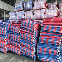 25kg 50kg Zware Blauw-Rood Gestreepte PP Geweven Zakken voor Landbouw Rijst Mais Voeder Kunstmest Bloem Verpakkingen Groothandel