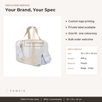 Sac à dos de transport élégant pour chat et chien, motif rayé de dessin animé, beige, à bandoulière unique, en plastique, grande capacité, maille respirante