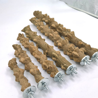 Perchoir écologique en bois d'ash épineux pour oiseaux, jouet à mâcher, bâton de ponçage des griffes, plateforme, accessoire pour cage à oiseaux