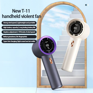 Ventilateur électrique portable sans pales en plastique, mini ventilateur USB rechargeable avec écran LED, refroidisseur d'air portable à grande vitesse, turbo espagnol - Product Image 5