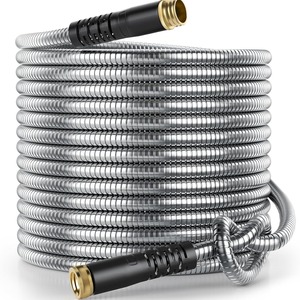 Tuyau d'arrosage de jardin léger et flexible en acier inoxydable de 15 m, anti-pli, pour extérieur - Product Image 4