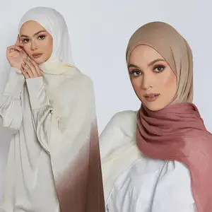 Custom muslim high quality gradient color soft modal hijab modest fashion modal ombre hijab
