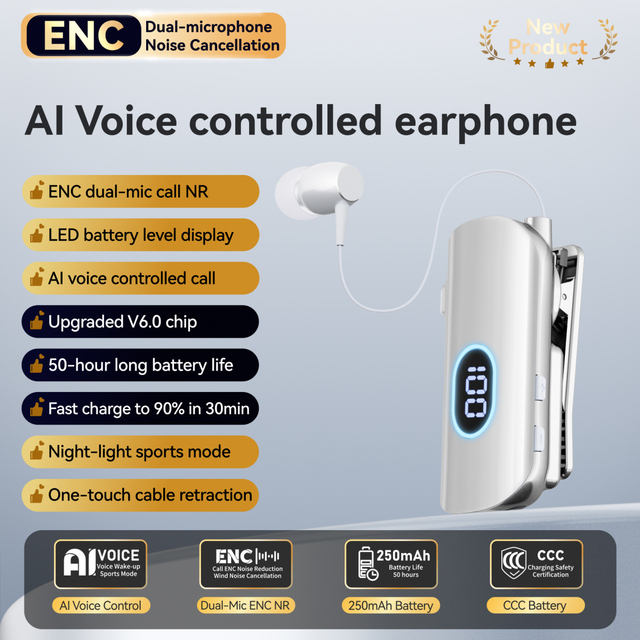 Factory Wholesale Blue Tooth Headphone Independent Buttions Control Best Single Ear Wireless Headset with Dual Mic for Pc