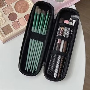 Black Cosmetic Storage Bags Waterproof Double Zipper <b>Makeup</b> Brushes Case Women Bag Portable Travel Brush Holder Pen case <b>Box</b> - Product Image 3