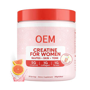 Creatina en Polvo para Mujer de Marca Privada - 5g de Creatina + 1g de Colágeno + 1g de BCAA, Sabor Limonada Rosa, 30 Porciones, 250g, OEM/ODM - Product Image 1