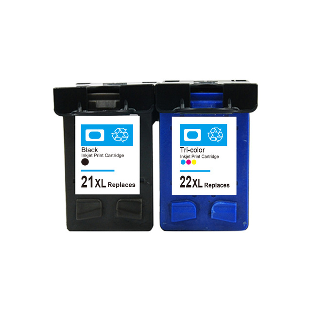 Hicor 21XL 22XL Remanufactured Refillable Full Cartridge HP21XL/22XL Office Printer Inkjet Deskjet D1311 24-Month Black