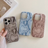 Top vente en gros conception antichoc pour Iphone 13 15 Pro Max couverture de téléphone portable coque de téléphone en cuir de luxe Python Pu