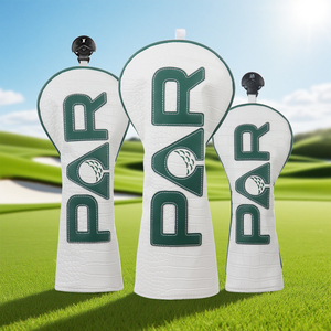 Vente en gros de housses de club de golf blanches de luxe, accessoires de golf, cadeau, housses de club de golf avec logo brodé - Product Image 1