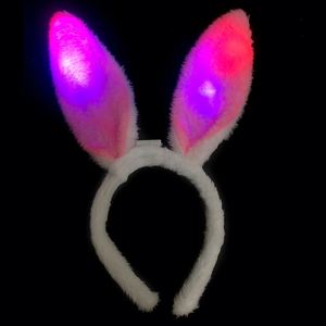 Decorations Rabbit Plush <b>Costume</b> Party Favors <b>Led</b> Easter Bunny Ears Headbands for Kids Women Holiday Decoration - Product Image 4