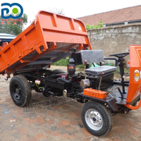 Quadricycle diesel très vendu avec un simple auvent, capacité de charge de 1 tonne, pour le transport sur les chantiers et dans les zones rurales