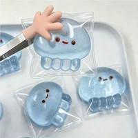 Jouet Squishy Méduse Mignon Transparent en TPR, Anti-Stress, Couleurs Assorties, Jouet Sensoriel Kawaii Animal Marin, Unisexe