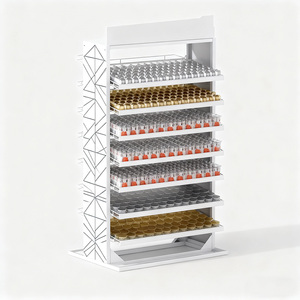 Présentoirs sur mesure pour boissons alcoolisées et parfums, cadre en métal de taille personnalisée avec panneaux interchangeables, vitrines de produits - Product Image 1