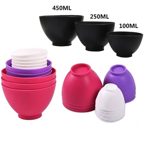 Bol à masque facial DIY en silicone souple et coloré pour le mélange de masques et de maquillage – Vente en gros - Product Image 1