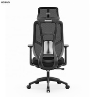 Chaise de bureau ergonomique contemporaine en tissu, avec accoudoirs 2D en PU, hauteur réglable, pivotante, pour usage commercial, domestique, scolaire et salon - Vente en gros