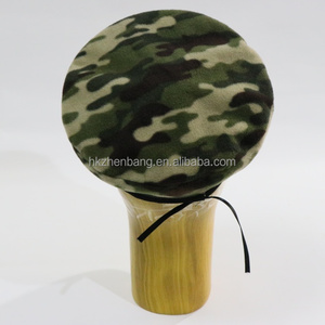 Béret en polaire camouflage personnalisé, luxe, vente en gros, couleur verte, respirant, pas cher, camouflage, usage quotidien, unisexe, adulte - Product Image 2
