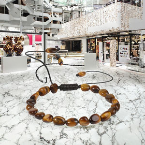 Piedra Natural Vintage Hecha a Mano para Pulsera, Cuentas de Ojo de Tigre Esmerilado con Gema de Ágata, Elástico para Pulsera, para Regalo - Product Image 2