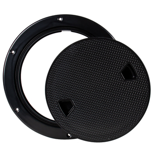Accesorios para Barcos, <span class=keywords><strong>Escotilla</strong></span> Redonda de ABS de 8 Pulgadas Antideslizante con Tapa Desmontable para Barcos, Yates, Color Negro - Product Image 1