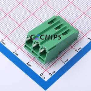 MX128H-5.08-03P-GN01-Cu-Y-A <b>Screw</b> Terminal <b>Block</b> Through hole Component (THT),P=5.08mm Connector 1x3P 5.08mm Green Through Hole - Product Image 2