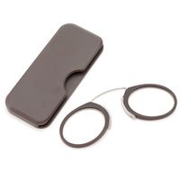 Convenient Pocket-size Pince-nez Reading Glasses Mini Templeless Clip-on Nose Magnifiers Lightweight TR90 for Travel