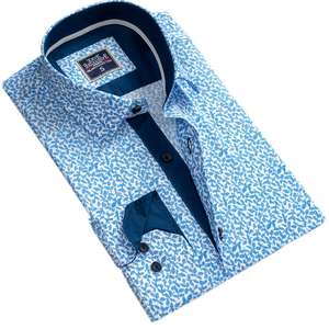 Camisa de diseño azul para hombre - Product Image 1