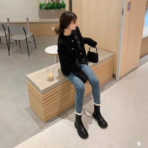 2025 bottes de neige pour femmes automne hiver chaud épais laine coton bottes Plus velours conception courte - Product Image 4