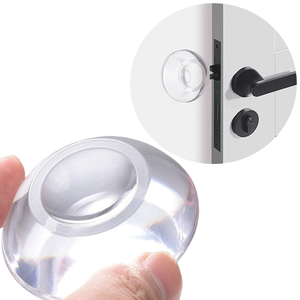 Novedades 2025: Tope de Puerta Moderno de Silicona Transparente, <span class=keywords><strong>Mini</strong></span> Tope de Puerta Duradero para Montaje en Suelo, para Protección y Seguridad - Product Image 1
