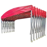Tente de stationnement pliable et résistante à la pluie pour voiture, abri mobile rétractable, simple à pousser, nature