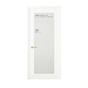 Porte de placard intérieure à battants, 30 po x 80 po, en verre miroir, avec âme en bois massif préfini - Product Image 1