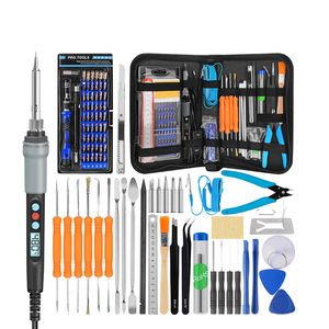 98-in-1 điện hàn sắt Kit có thể điều chỉnh nhiệt độ hiển thị kỹ thuật số hàn tuốc nơ vít Công cụ nhíp Kìm chúng tôi/EU - Product Image 1