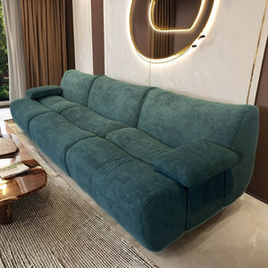 इतालवी डिजाइनर न्यूनतम बड़े लिविंग रूम मॉड्यूलर सोफे बांस कपड़े मालिश फोल्डेबल अवकाश कुर्सी - Product Image 2