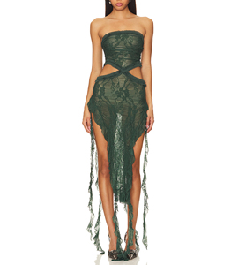 Tendance robe imprimée en maille sans manches design creux sexy <span class=keywords><strong>mystère</strong></span> style serré - Product Image 3