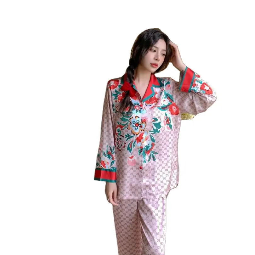 Wholesale Printed Soft Fashion Pajamas Silky Pajama Women Pajama