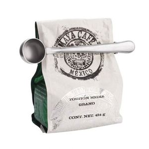 Custom Logo Coffee Scoop Clip 304 Stainless Steel <b>Measuring</b> <b>Spoon</b> Bag Sealer for Promotional Events - Product Image 3