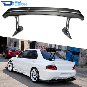 สปอยเลอร์หลังคาร์บอนไฟเบอร์ทรง GT Wing ขนาด 1500 มม. พร้อมเสาค้ำ สำหรับรถมิตซูบิชิ แลนเซอร์ EVO 7 8 9 CT9A VTX Type-5 ปี 2001-2007 - Product Image 1