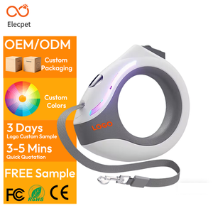 Correa Retráctil para Perros Elecpet de 3 Metros con Luz LED, Recargable Automáticamente, <span class=keywords><strong>Flexible</strong></span>, para Cachorros, Gatos y Perros Grandes - Product Image 1