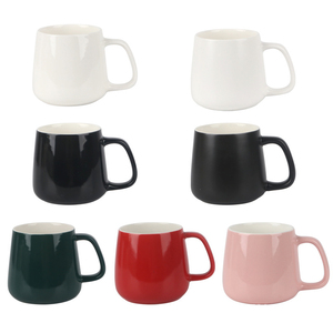 Tasses <span class=keywords><strong>à</strong></span> café fantaisie uniques en <span class=keywords><strong>céramique</strong></span> de 14 oz, populaires en gros, faible MOQ, impression de logo personnalisée, imitation <span class=keywords><strong>émail</strong></span>, forme de tasses - Product Image 3