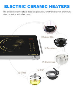 Table de cuisson électrique portable à brûleur unique, surface céramique lisse, avec capteur, pour usage domestique et VR - Nouveauté 2025, Vente chaude usine - Product Image 2