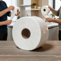 Papier toilette en rouleau jumbo personnalisé, 3 plis, 760 g, en pâte de bois vierge