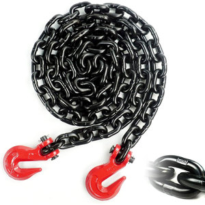 1/2 ''X 10FT Binder <span class=keywords><strong>Chain</strong></span>, G80 Abschlepp kette mit Gabelkopf-Greif haken, Pfund sichere Arbeitslast, Transport kette - Product Image 1