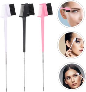 Brosse à cheveux multi-couleurs 3 en 1 pour le contrôle des bords, avec étiquette privée, or rose, personnalisée - Product Image 3