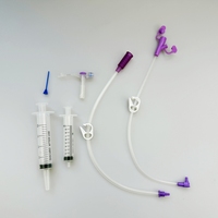 Kit de sonde gastrostomique miniature en silicone de qualité médicale, stérilisé à l'oxyde d'éthylène, pour adultes et enfants