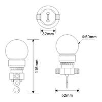 Guirlande lumineuse LED G50 colorée pour extérieur, étanche IP67, connectable, ampoules globe transparentes, pour Noël et les fêtes