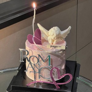 Honey And Sweetness Romantic Heart Ring <b>Acrylic</b> Cake Decoration Valentine's Day Cake Plugin - Product Image 2