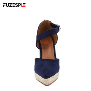 Nuovi zeppe alla moda da donna tacco alto 10cm con comodo sandali <span class=keywords><strong>espadrillas</strong></span> con <span class=keywords><strong>zeppa</strong></span> - Product Image 3