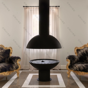 CRUISE sans fumée 360 ° vue panoramique sur la flamme monté au plafond chauffage à l'alcool cheminée suspendue 70cm cheminée au bioéthanol suspendue - Product Image 1