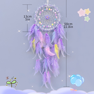 Anneau de fer coloré personnalisé de haute qualité <span class=keywords><strong>attrape</strong></span>-rêves pour enfants garçons filles décor de chambre <span class=keywords><strong>attrape</strong></span>-rêves - Product Image 2