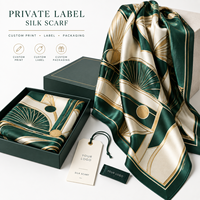 Écharpe en soie de luxe, impression personnalisée, 100% soie pure, 90 x 90 cm, fabrication OEM ODM, vente en gros, marque privée pour femmes, B2B
